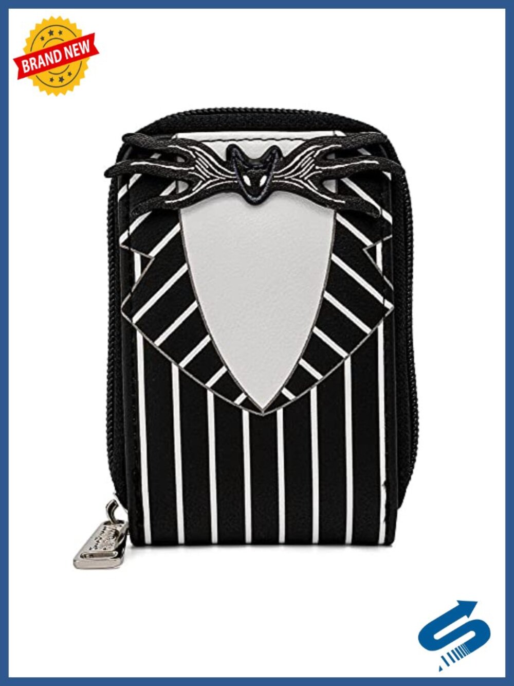 Jack Skellington Suit Accordion Wallet - Faux Leather